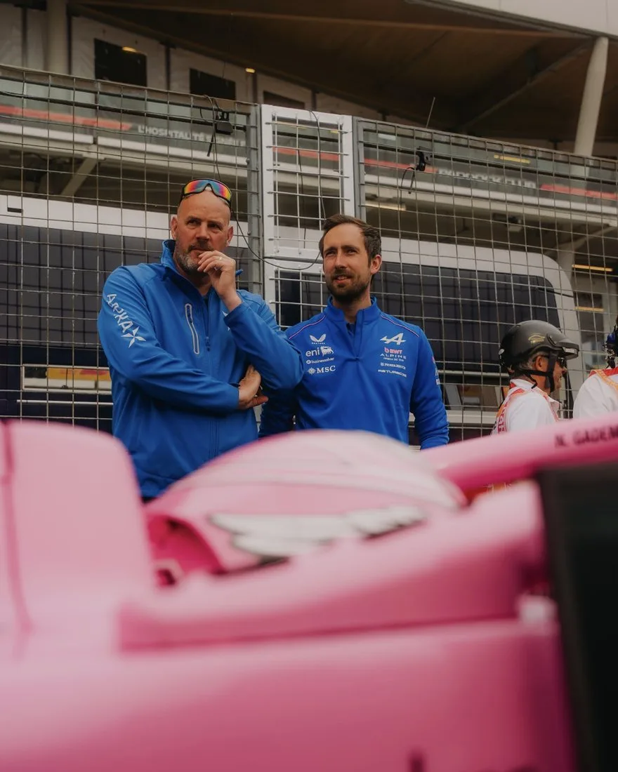 The Aspira team in kit at the circuit