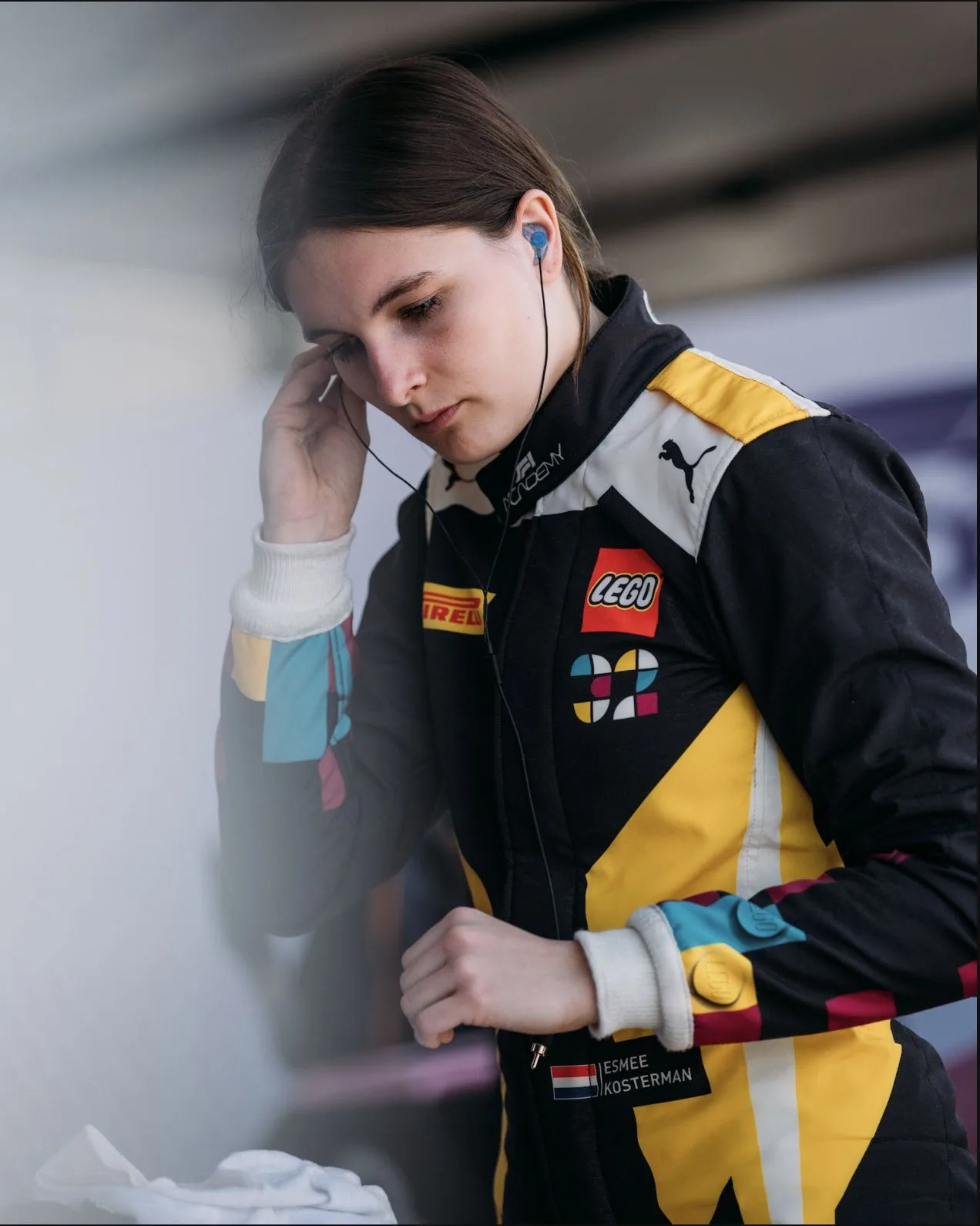 Esmee Kosterman in her racing suit