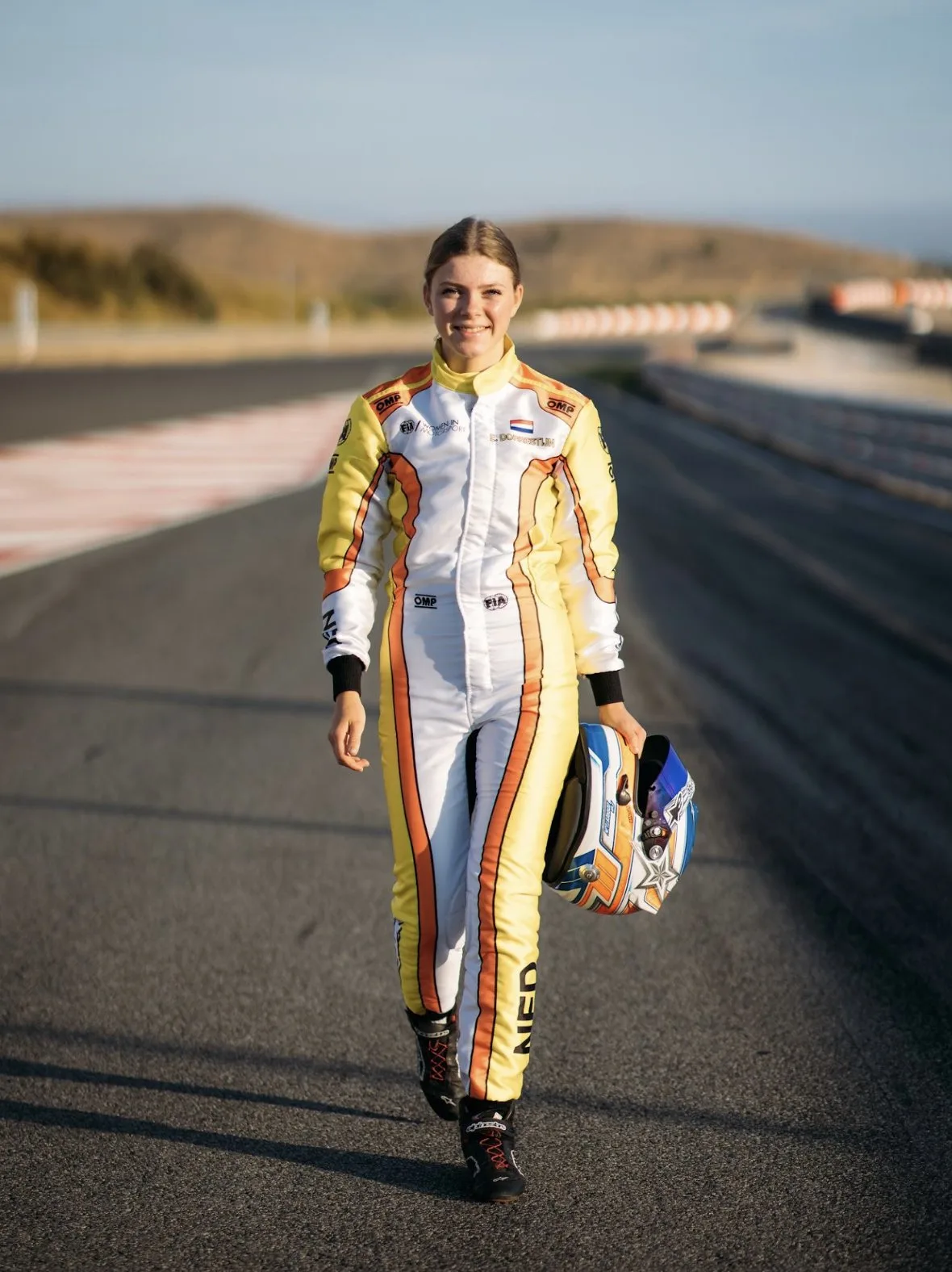 Eva Dorrestijn in her racing suit